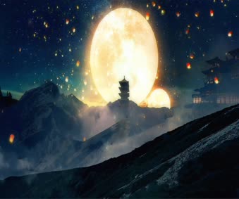 Mid Autumn Moon View Live Wallpaper