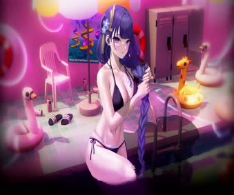 Baal Raiden Shogun Genshin Impact Anime 4K Live Wallpaper