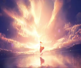 Anime Burning Sky Live Wallpaper