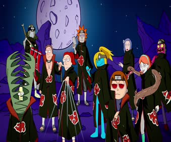 Akatsuki Rick and Morty Anime Live Wallpaper 4K