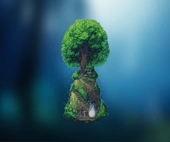 Anime Totoro Rain Live Wallpaper