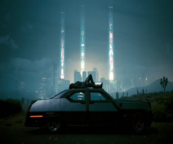 Night City Badlands Live Wallpaper