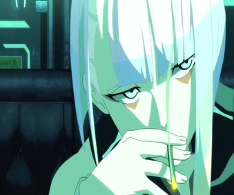 2K Cyberpunk Edgerunners Lucy Smoking Live Wallpaper