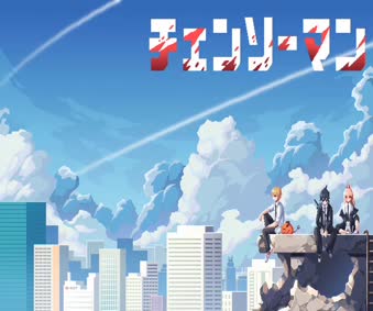 2K Chainsaw Man Pixel Denji Pochita Aki Hayakawa Power Live Wallpaper