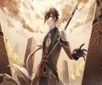 2K Zhongli Genshin Impact Game Live Wallpaper
