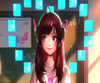 2K Dva Overwatch Smiling Live Wallpaper