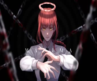 2K Makima Chained Chainsaw Man Live Wallpaper