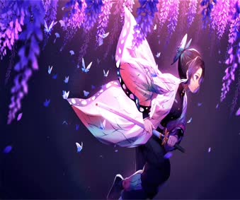 2K Shinobu Kocho Demon Slayer Live Wallpaper