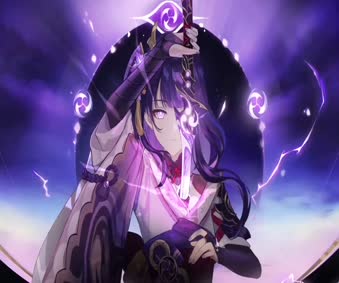 2K Raiden Shogun Blade Genshin Impact Live Wallpaper