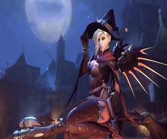 2K Overwatch Witch Mercy Live Wallpaper