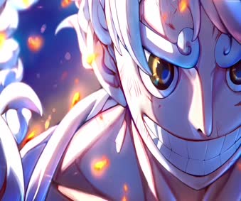 2K Luffy Gear 5 God Sun Nika One Piece Live Wallpaper