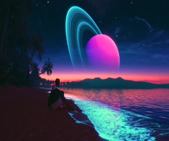 2K Sunset Beach Alone Beautiful Scenery Live Wallpaper