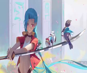 2K Jinx Katana Lol Live Wallpaper