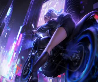 2K Akali Kda Lol Motorcyle Live Wallpaper