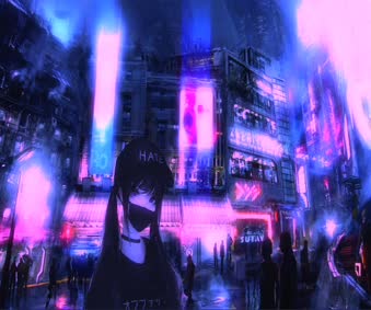 Live Neon Street Wallpaper