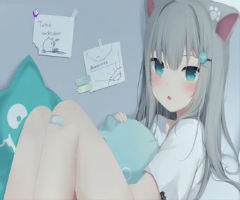 Nekoha Shizuku Twitch 1680x1050 Live Wallpaper