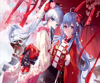 Ayaka & Ganyu Live Wallpaper