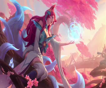 Ahri Spirit Blossom Live Wallpaper