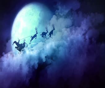Santa Claus & Deer Car Live Wallpaper