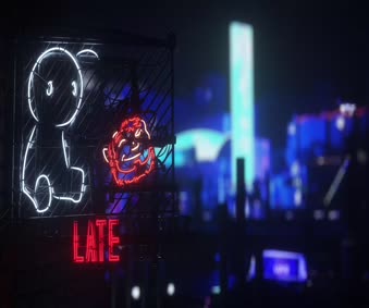 Late Night Neon Live Wallpaper