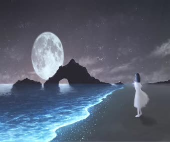 Noctiluca & Girl Live Wallpaper