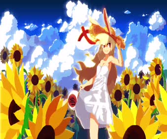 Sunflower Girl Live Wallpaper