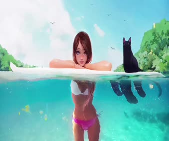 Surf Girl Live Wallpaper