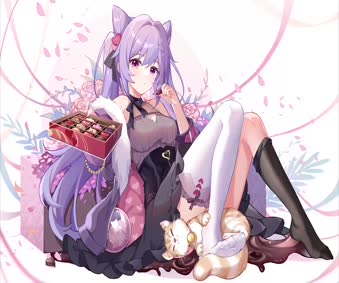 Keqing Chocolate Live Wallpaper