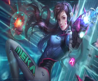DVA HUD Overwatch Live Wallpaper
