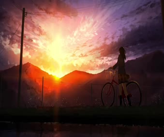 Ride Sunset Live Wallpaper