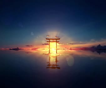 Torii Sunset Live Wallpaper