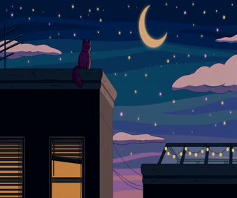 Purrple Cat Live Wallpaper