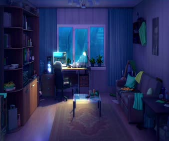 Rainy Living Room Live Wallpaper