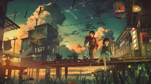 Sunset Vilage Live Wallpaper