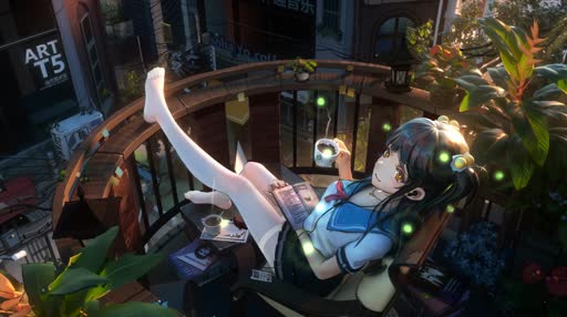 Anime school girl 4k live wallpaper