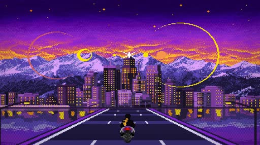 biker pixel 4k live wallpaper