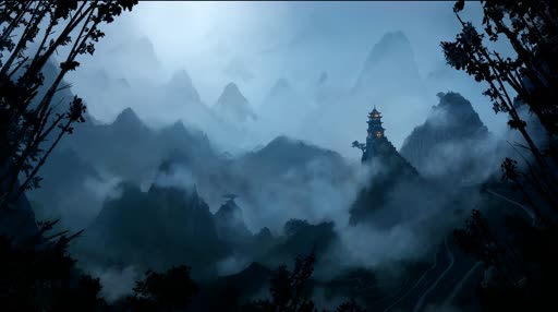 temple clouds 4k live wallpaper