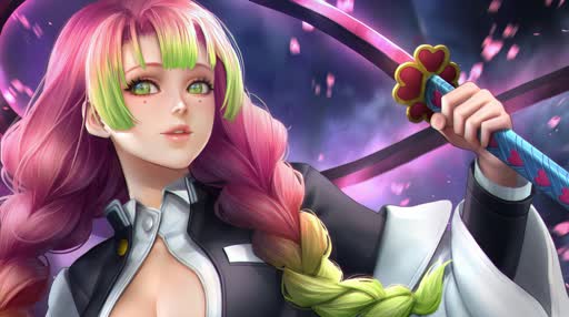 mitsuri kanroji sakura 4k live wallpaper