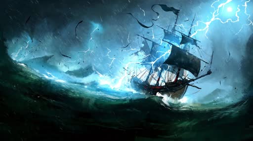 pirate ship 4k live wallpaper