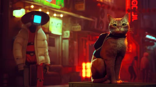 cat robot 4k live wallpaper