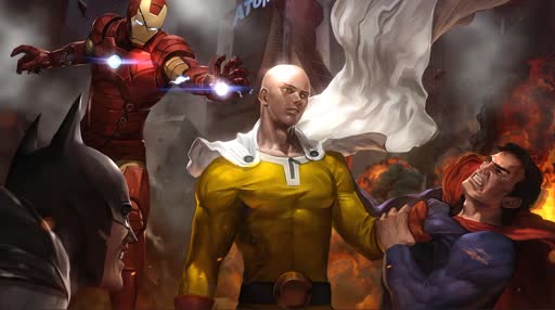 Saitama X Superman Lively Wallpaper