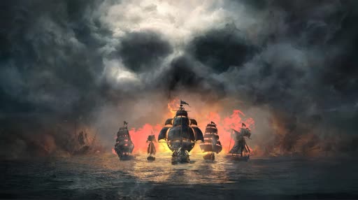 Skull & Bones Pirate Lively Wallpaper