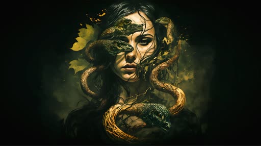 Snakes on Face Wallpaper