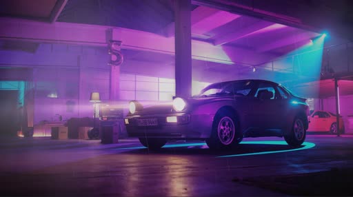 Porsche 944 Retro Lively Wallpaper