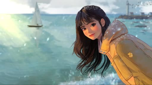 Girl In The Snow Lively Wallpaper