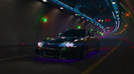 Supra Mk4 Tunnel  By Visualdon 4K Lively Wallpaper