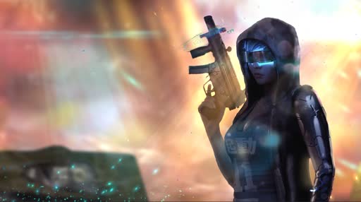 Cyber Girl In Hood Wallpaper Engine