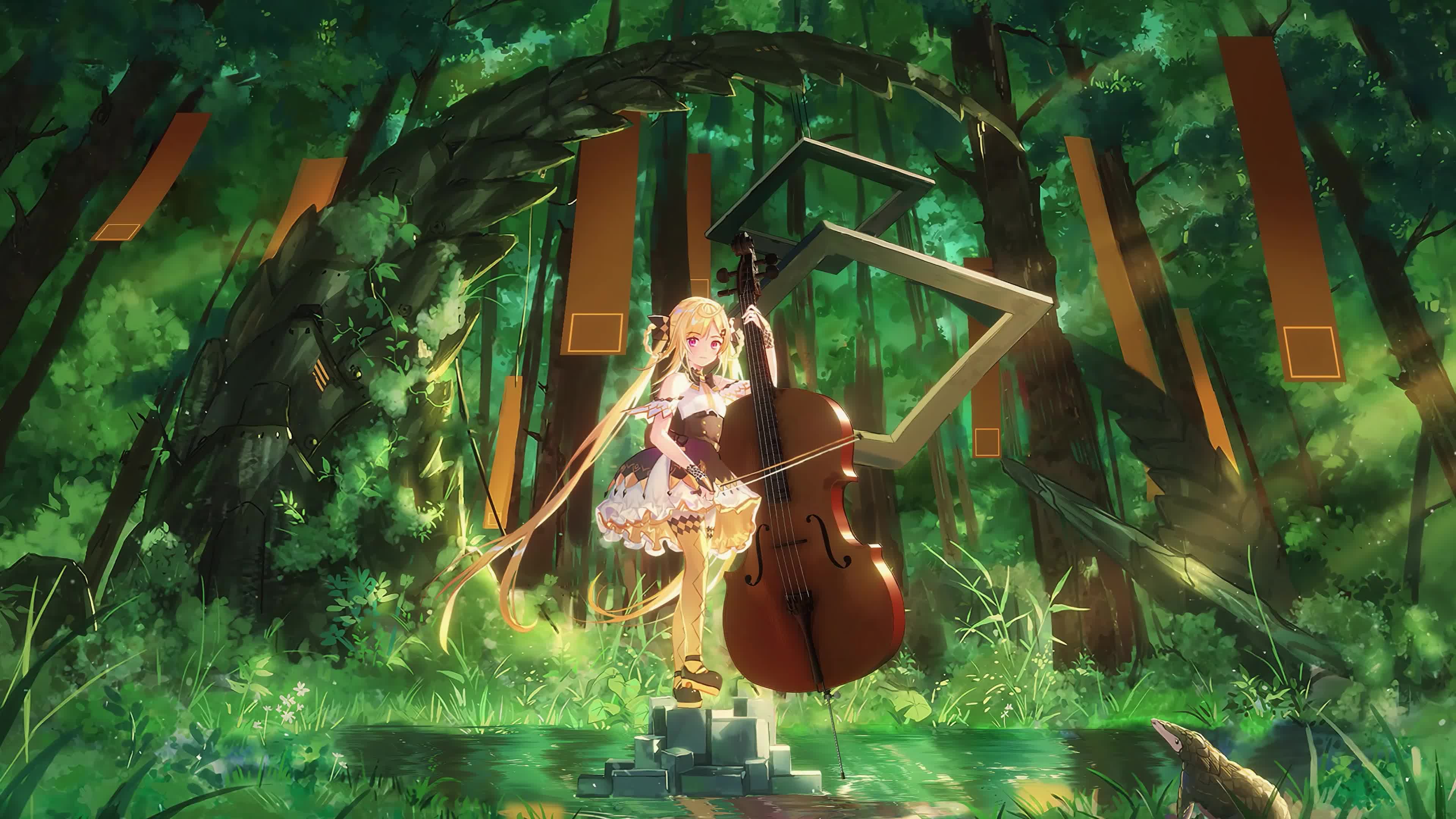 大提琴少女 3840x2160