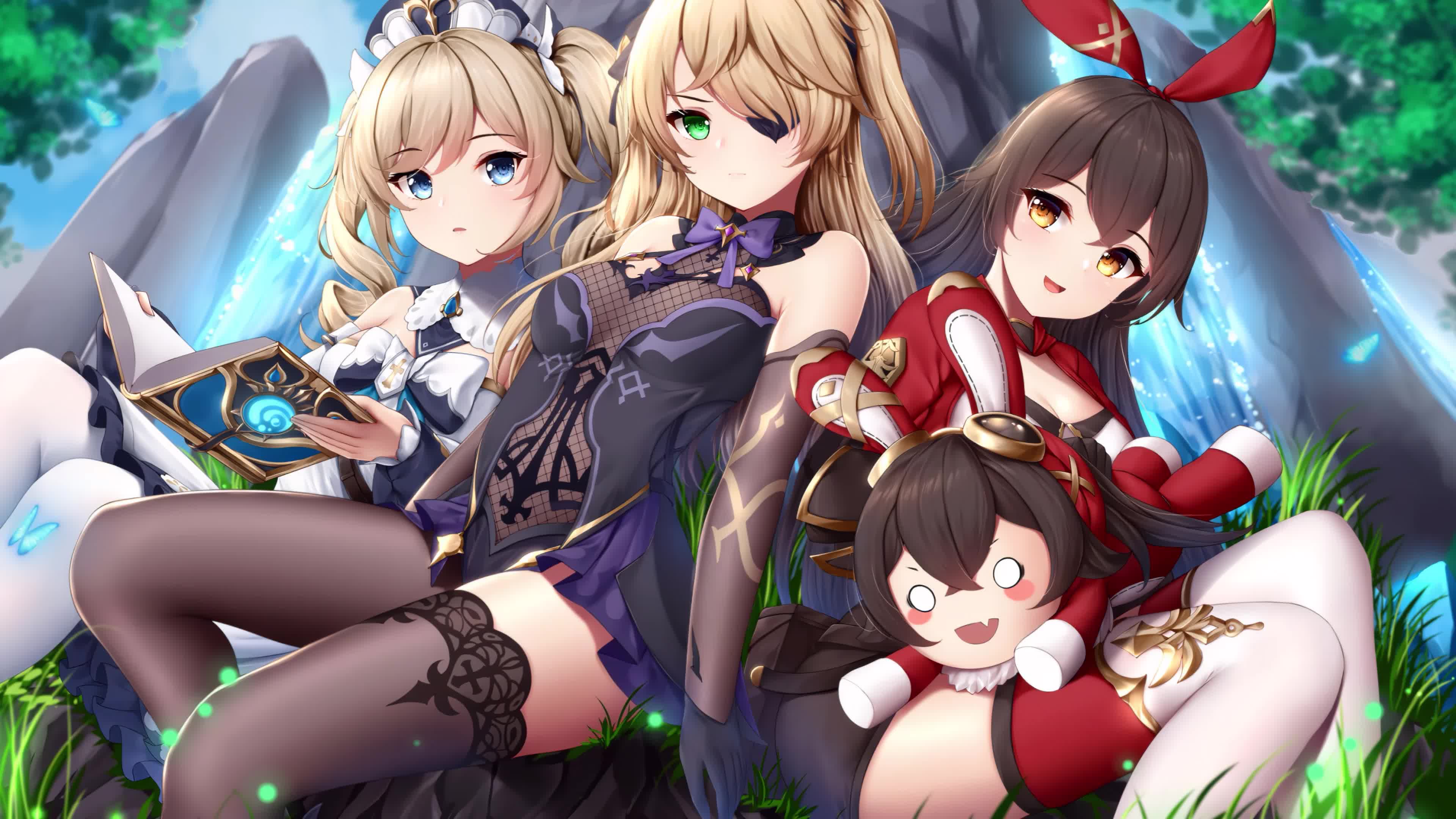 Genshin Impact 芭芭拉Barbara 菲谢尔Fischl 安柏Amber 4K60F