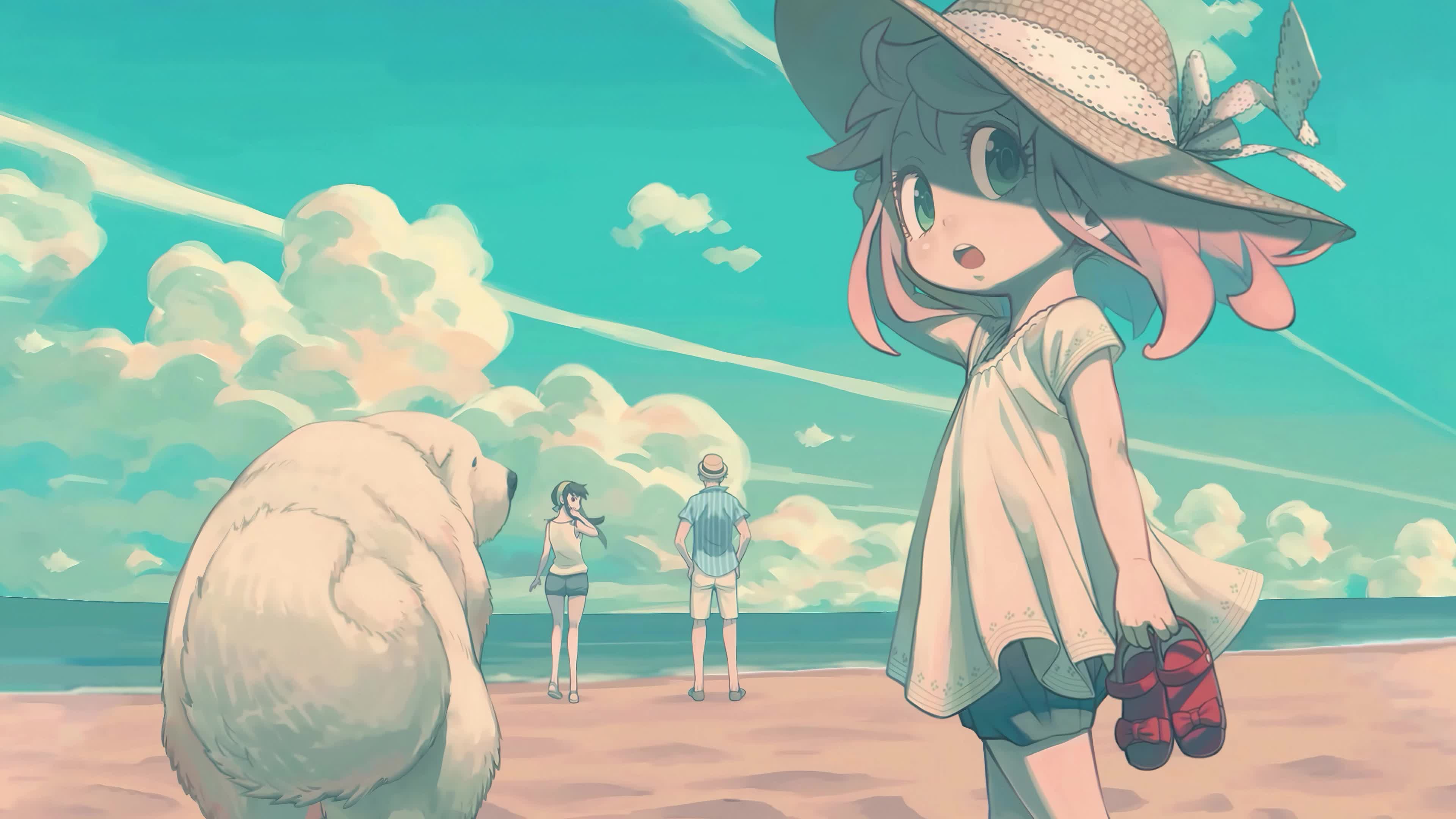 间谍过家家 海边旅行 3840x2160